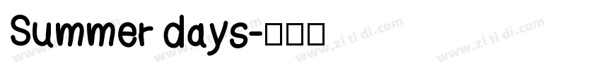 Summer days字体转换